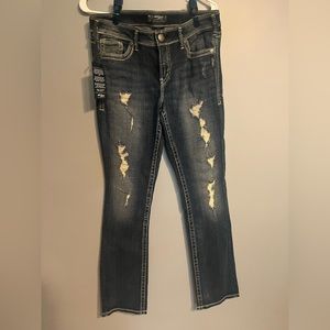 NWT silver aiko straight jeans 32